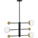Auggie LED 31 inch Black Chandelier Ceiling Light