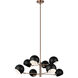Orb 8 Light 35.25 inch Matte Black Pendant Ceiling Light