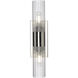 Empire 2 Light 18.5 inch Polished Nickel Bath Vanity Light Wall Light in Clear Glass