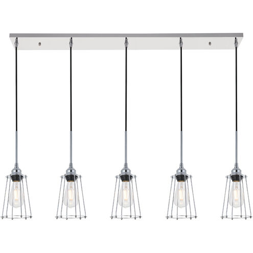 Auspice 5 Light 46 inch Chrome Pendant Ceiling Light