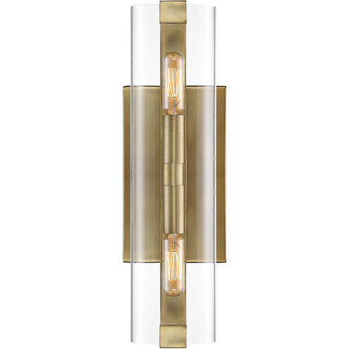 Winfield 2 Light 5 inch Warm Brass Wall Sconce Wall Light, Essentials