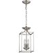 Foyer 3 Light 7 inch Brushed Nickel Mini Pendant Ceiling Light