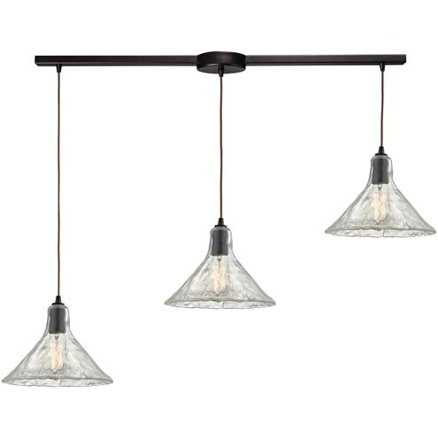 Hand Formed Glass Linear Mini Pendant Ceiling Light