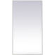 Monet 36 X 20 inch White Wall Mirror