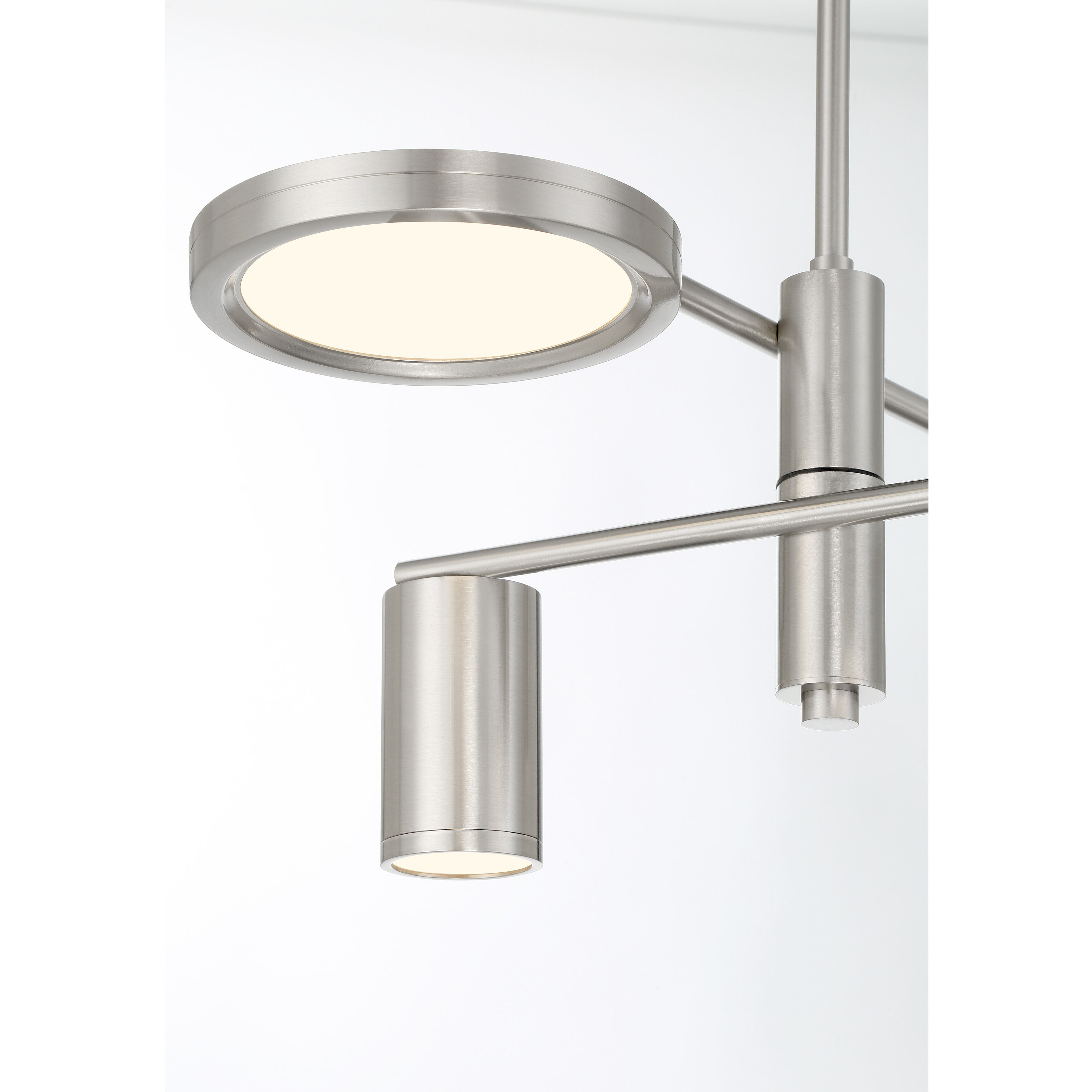 Swivel LED 19.75 inch Brushed Nickel Chandelier Ceiling Light