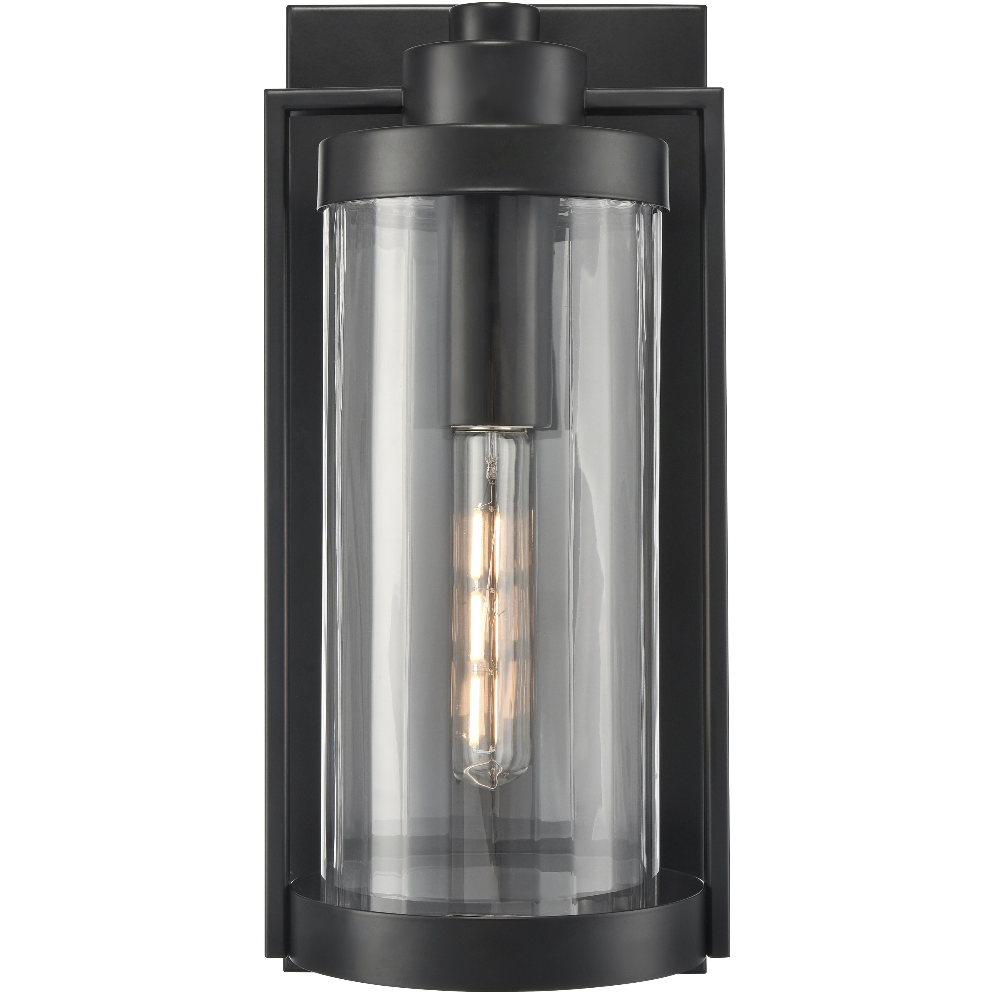 Braselton 1 Light 18 inch Powder Coated Black Outdoor Wall Sconce