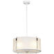 Corona 3 Light 15.75 inch White Pendant Ceiling Light, Convertible to Pendant, Semi-Flush Mount or Flush Mount