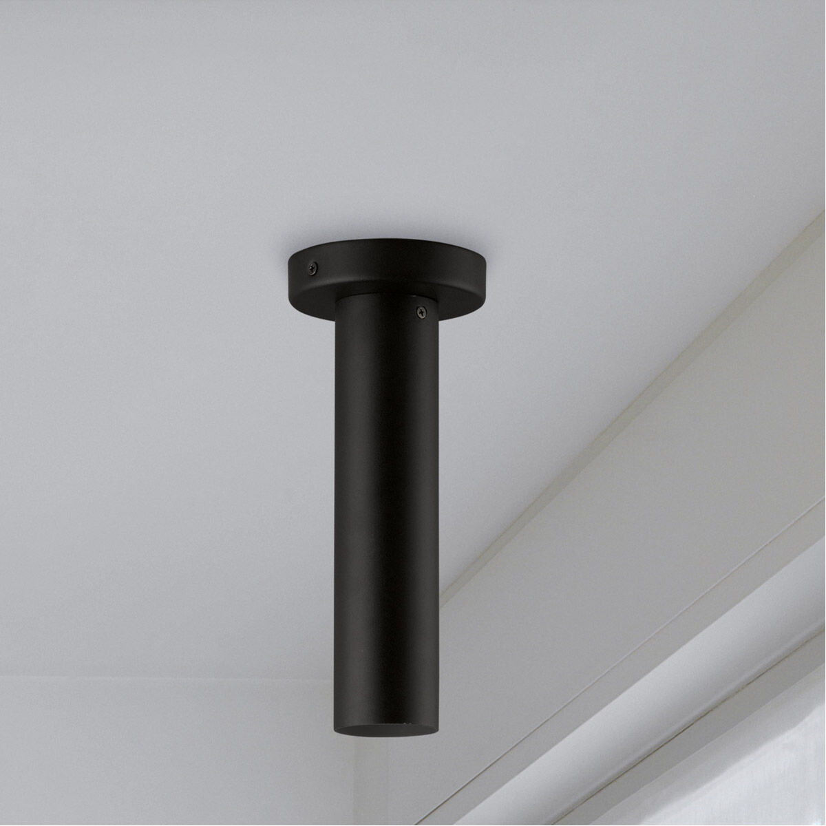 Tortoreto LED 2.36 inch Matte Black Tubular Flush Mount Ceiling Light