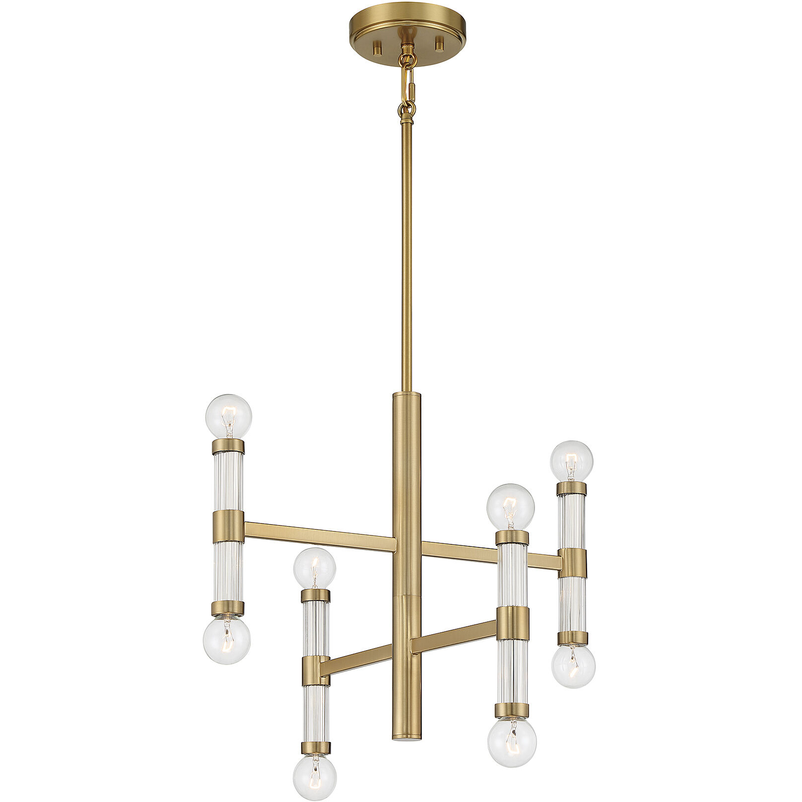 Kingsburg 8 Light 18 inch Warm Brass Chandelier Ceiling Light