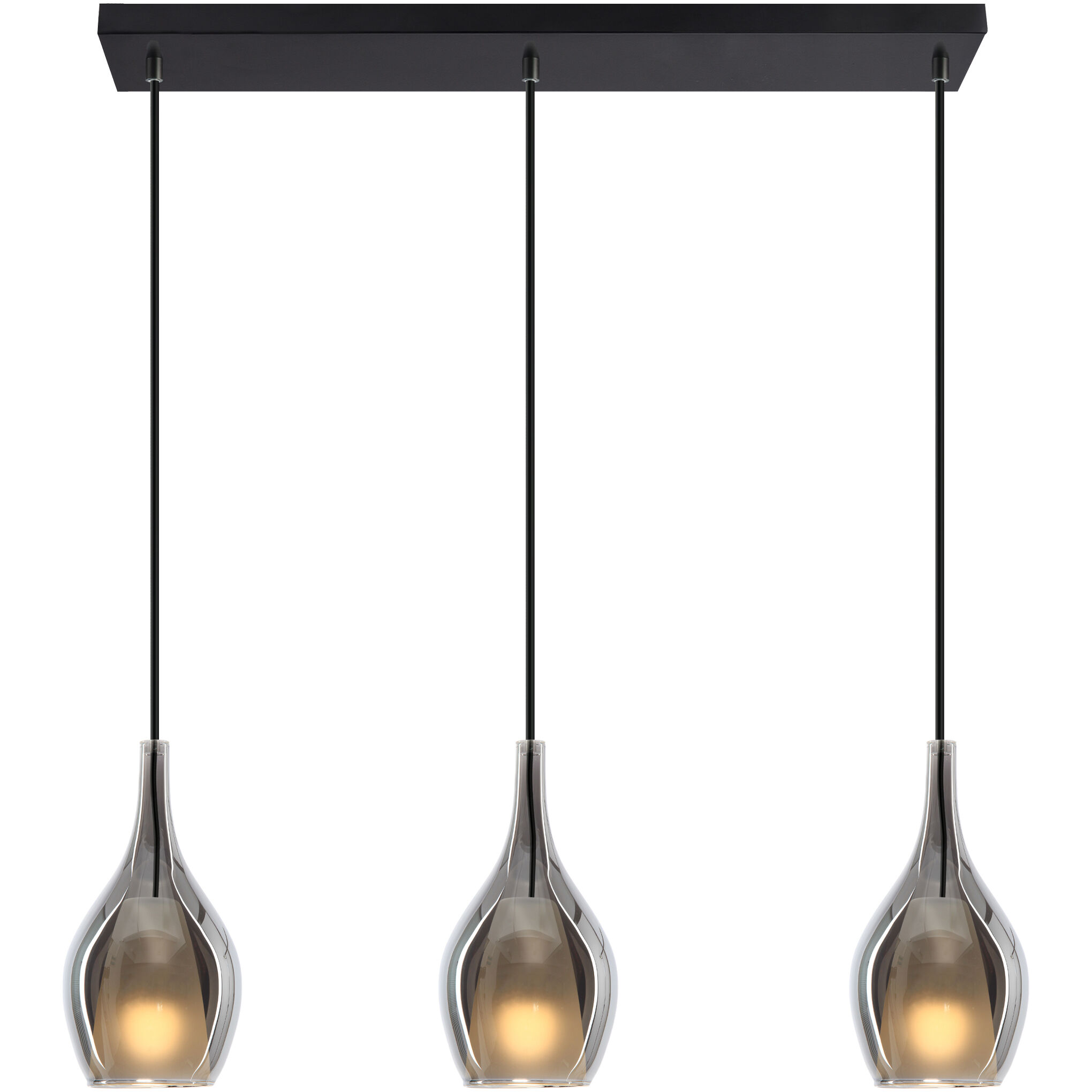 Jericho 3 Light 28 inch Matte Black Pendant Ceiling Light