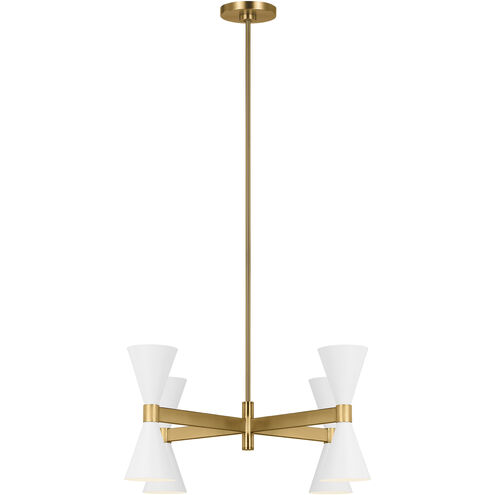 AERIN Albertine 8 Light 48 inch Matte White Chandelier Ceiling Light