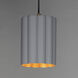 Primrose 1 Light 6 inch Gold Leaf Single Pendant Ceiling Light in Dark Grey