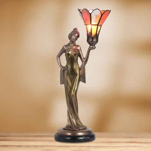 Vita Lady 18 inch 25.00 watt Cold Cast Bronze Accent Lamp Portable Light