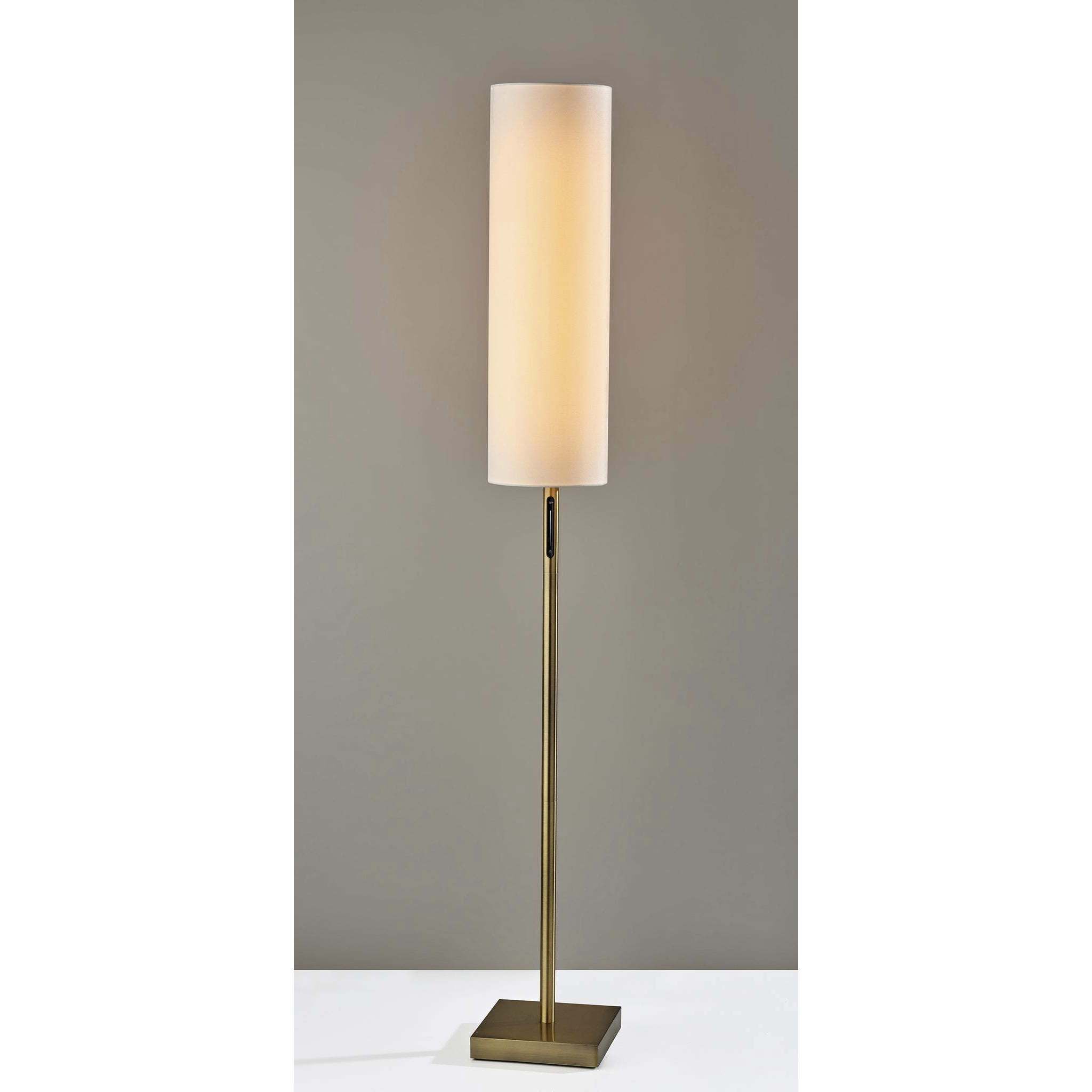 Matilda 62 inch 15.00 watt Antique Brass Floor Lamp Portable Light, with Smart Switch