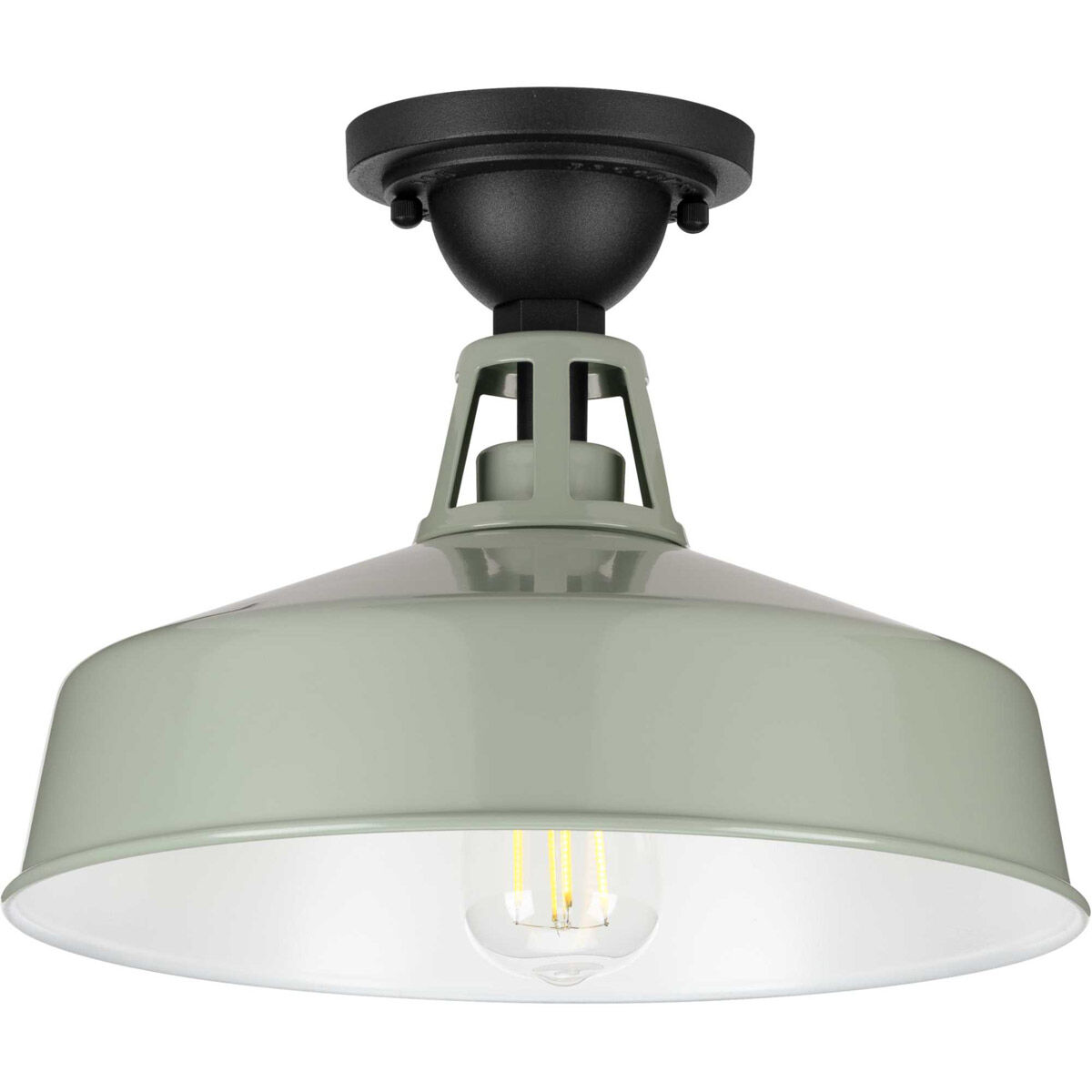 Cedar Springs 1 Light 13 inch Pistachio Outdoor Semi-Flush Mount