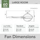 Gravity 60 inch Matte Black with Dark Gray Oak/Matte Black Blades Ceiling Fan