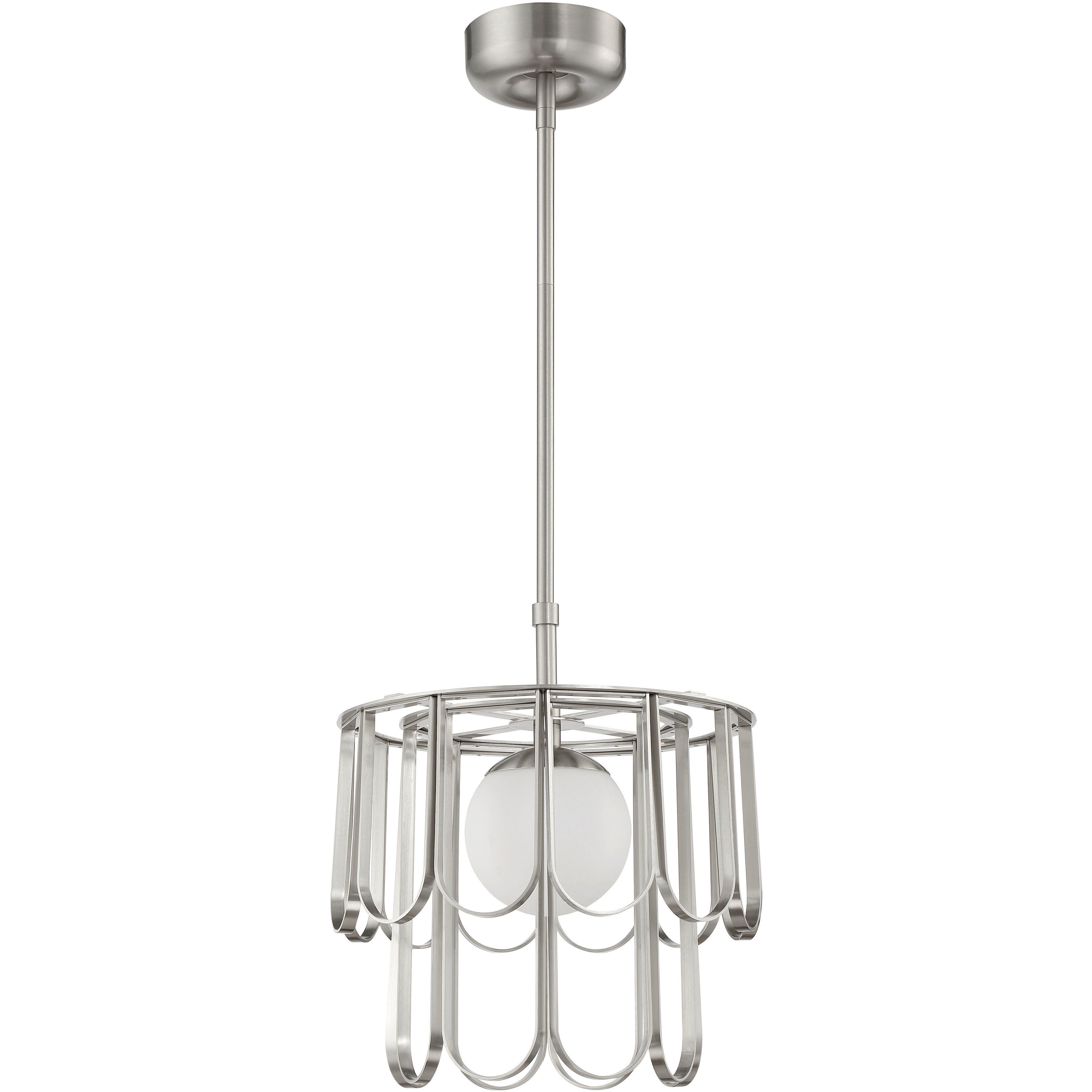 Melody 1 Light 15 inch Brushed Polished Nickel Pendant Ceiling Light