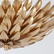 Broche 4 Light 16 inch Antique Gold Semi Flush Ceiling Light