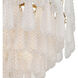 Ollie 21 Light 33.25 inch Aged Brass Chandelier Ceiling Light in Sand Glass Clear