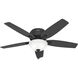 Newsome 52 inch Matte Black with Dark Gray Oak/Matte Black Blades Ceiling Fan
