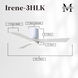 Atlas Irene-3HLK 52 inch Gloss White with Matte White Blades Flush Mount Paddle Fan