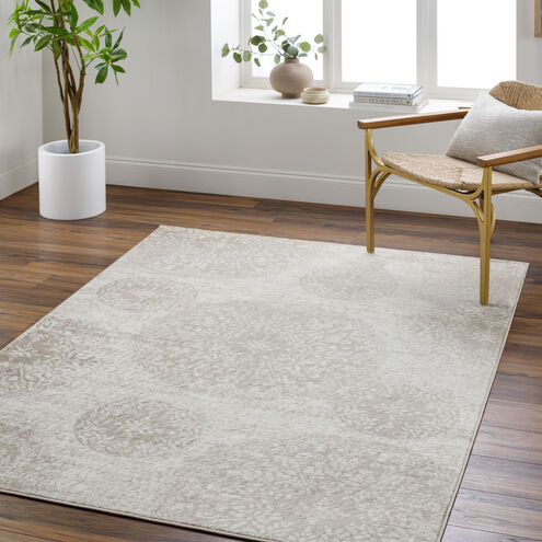 Monte Carlo 86.61 X 62.99 inch Light Brown/Ivory Machine Woven Rug in 5.25 x 7.25
