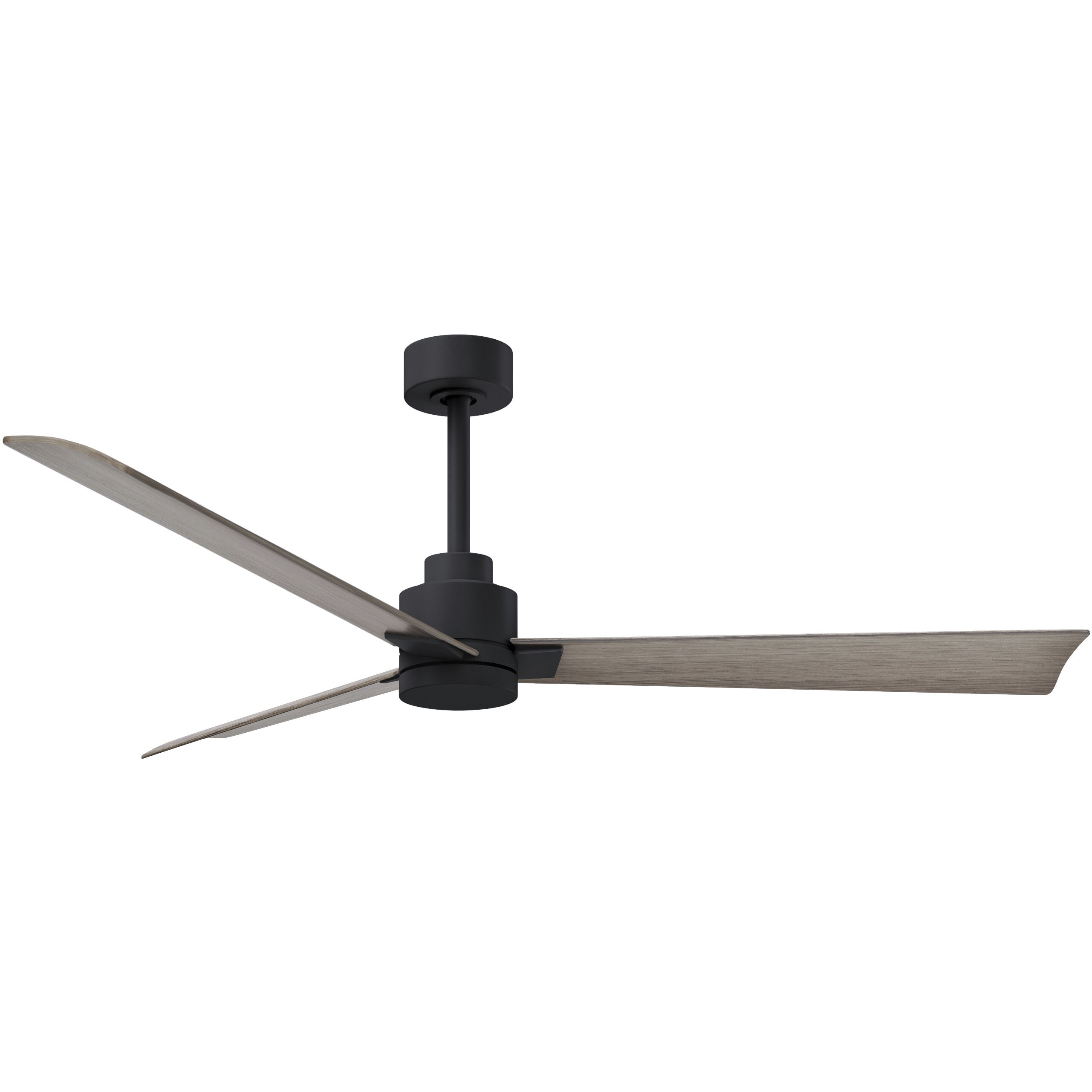 Atlas Alessandra 56 inch Matte Black with Gray Ash Tone Blades Ceiling Fan