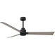 Atlas Alessandra 56 inch Matte Black with Gray Ash Tone Blades Ceiling Fan