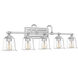 Nicholas 5 Light 42 inch Polished Chrome Bath Light Wall Light
