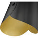 Salone 1 Light 14.25 inch Matte Black Pendant Ceiling Light in Matte Black Outer,  Gold Inner