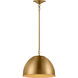 TOB by Thomas O'Brien Robbie 1 Light 15.38 inch Burnished Brass Pendant Ceiling Light