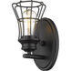 Piers 1 Light 5 inch Matte Black Sconce Wall Light