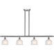 Ballston Dayton LED 48 inch Brushed Satin Nickel Island Light Ceiling Light in White Glass, Ballston