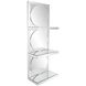 Triplex 14 inch Clear Mirrored Wall Shelf