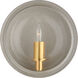 Christopher Spitzmiller Leeds 1 Light 8.25 inch Shellish Gray Round Sconce Wall Light, Small