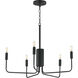Abner 5 Light 24 inch Black Chandelier Ceiling Light