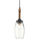 Hightider 1 Light 4.5 inch French Black and Natural Abaca Rope Pendant Ceiling Light