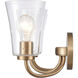 Emily 3 Light 23 inch Brushed Gold Vanity Light Wall Light