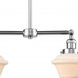 Franklin Restoration Small Oxford LED 24 inch Polished Chrome Chandelier Ceiling Light in Matte White Glass, Franklin Restoration