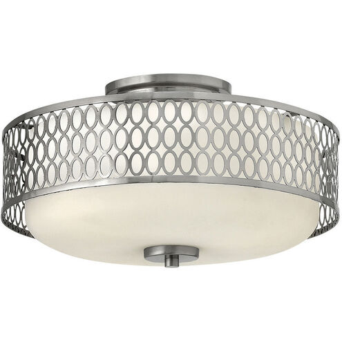 Jules 3 Light 15 inch Brushed Nickel Indoor Flush Mount Ceiling Light
