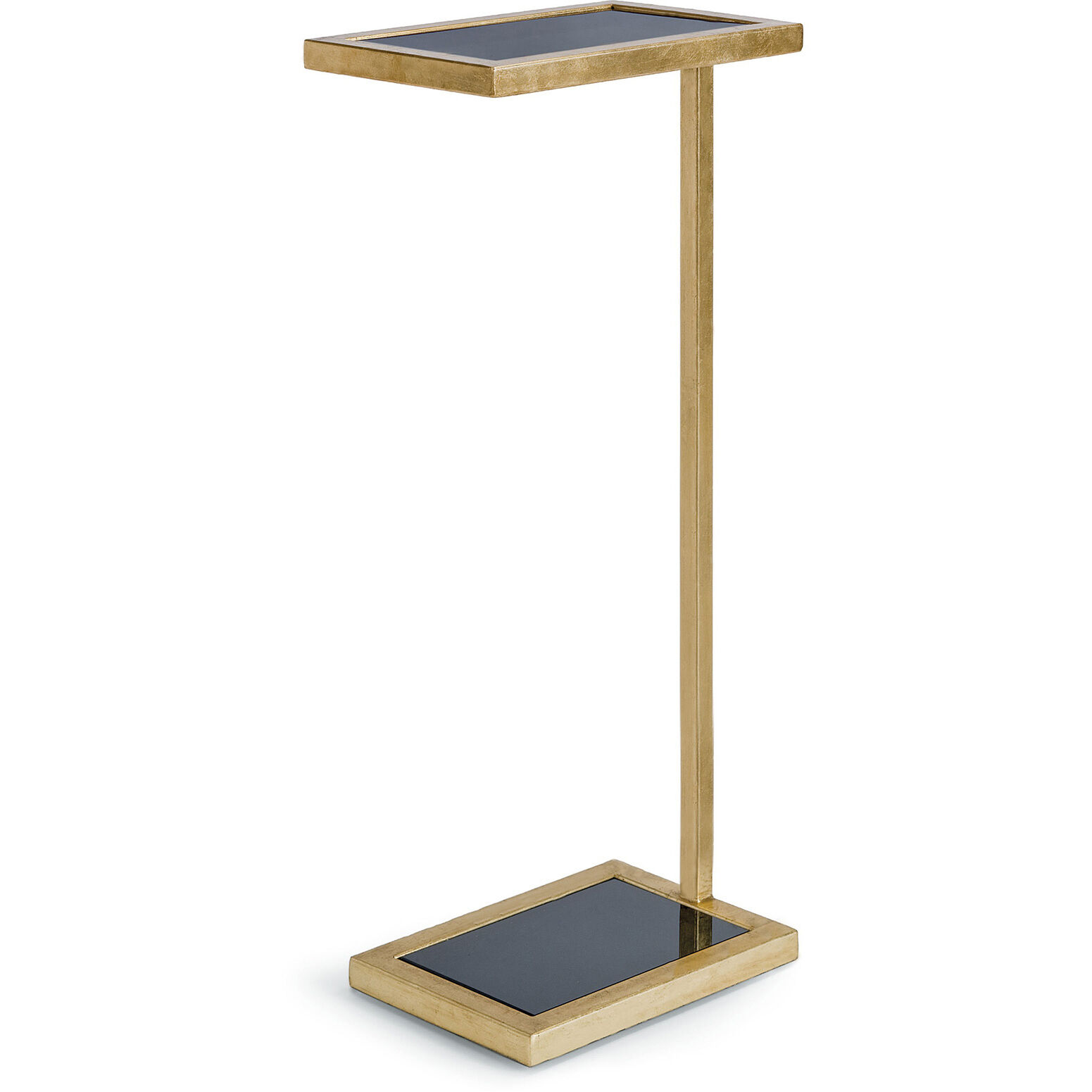 Liam 28.25 X 12.25 inch Gold Leaf Side Table, Drink Table