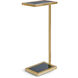 Liam 28.25 X 12.25 inch Gold Leaf Side Table, Drink Table