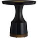 Altair 24 inch Toasted Ivory and Black and Vintage Brass End Table