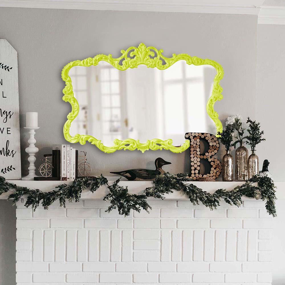 Talida 38 X 27 inch Glossy Green Wall Mirror