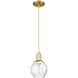 Arcadia Waverly 1 Light 6 inch Satin Gold Mini Pendant Ceiling Light