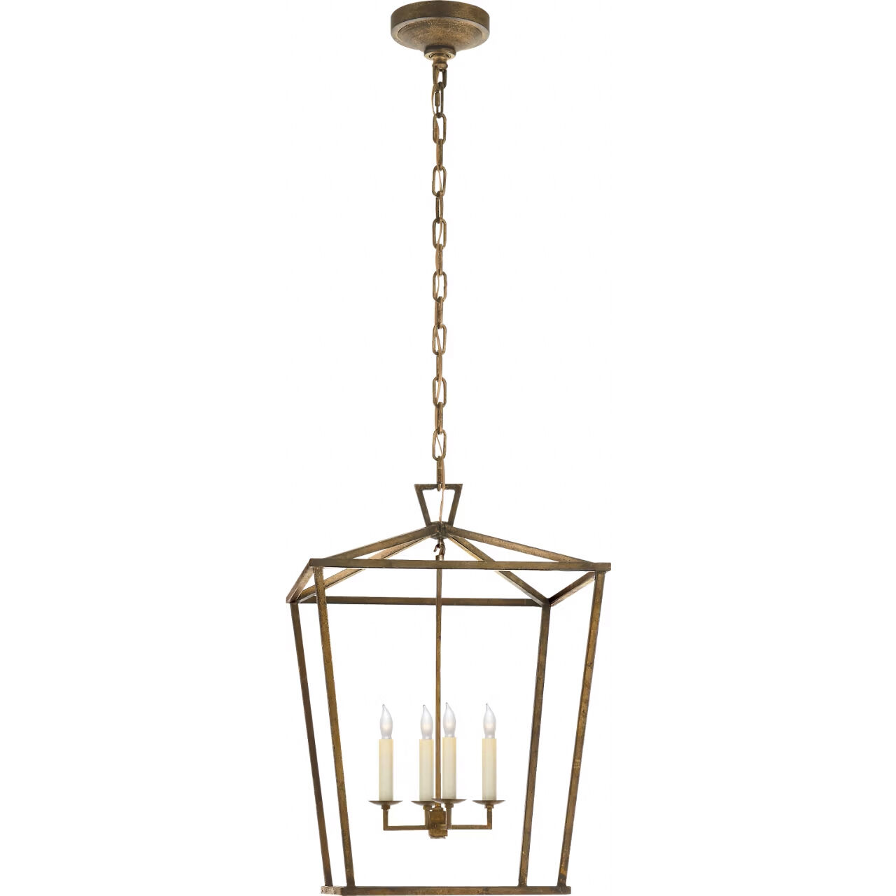 Chapman & Myers Darlana 4 Light 17 inch Gilded Iron Lantern Pendant Ceiling Light, Medium