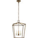 Chapman & Myers Darlana 4 Light 17 inch Gilded Iron Lantern Pendant Ceiling Light, Medium