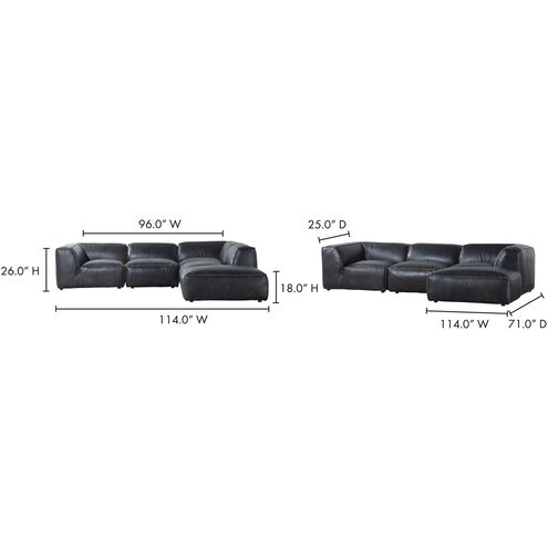 Luxe Black Lounge Modular Sectional