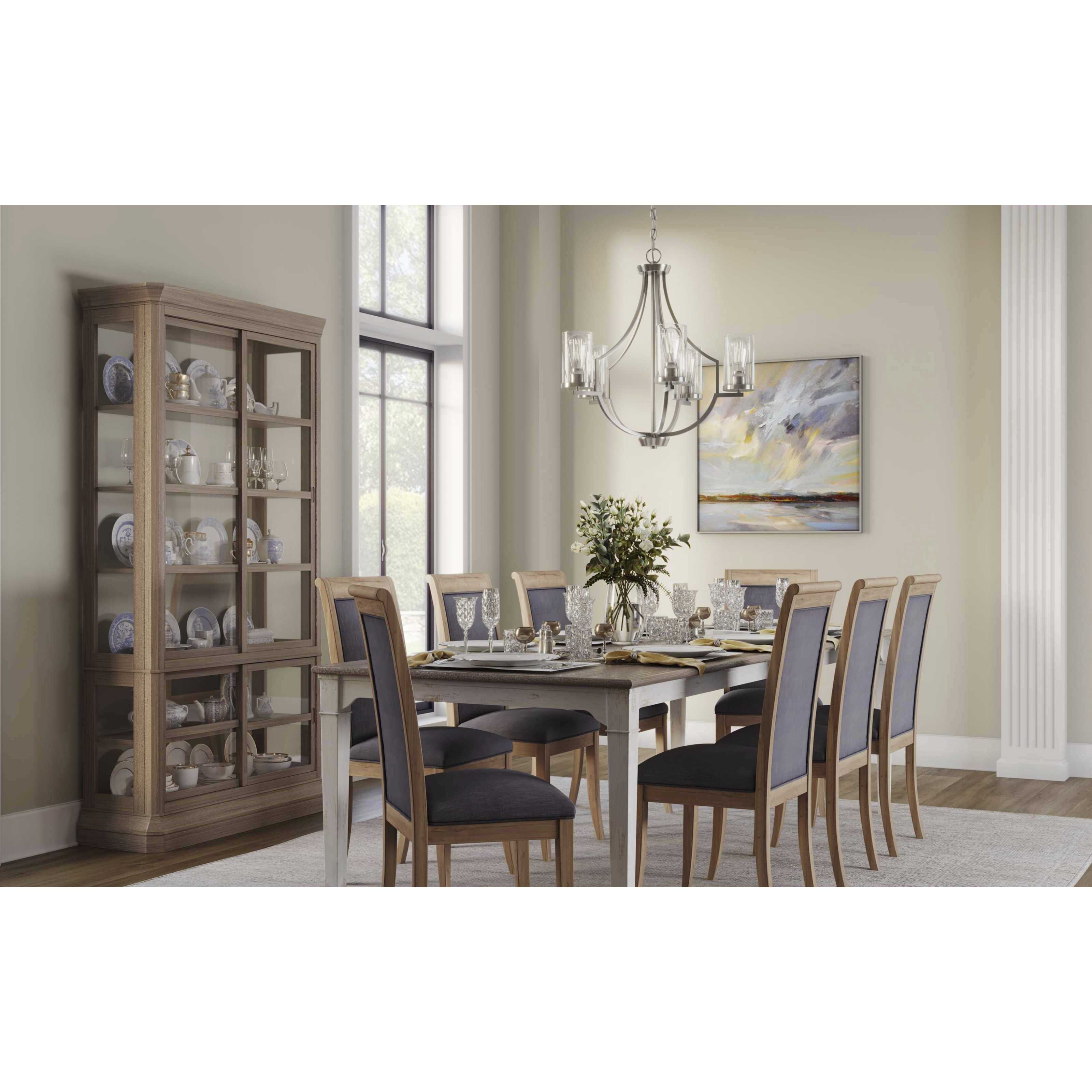 Lassiter 5 Light 26 inch Brushed Nickel Chandelier Ceiling Light