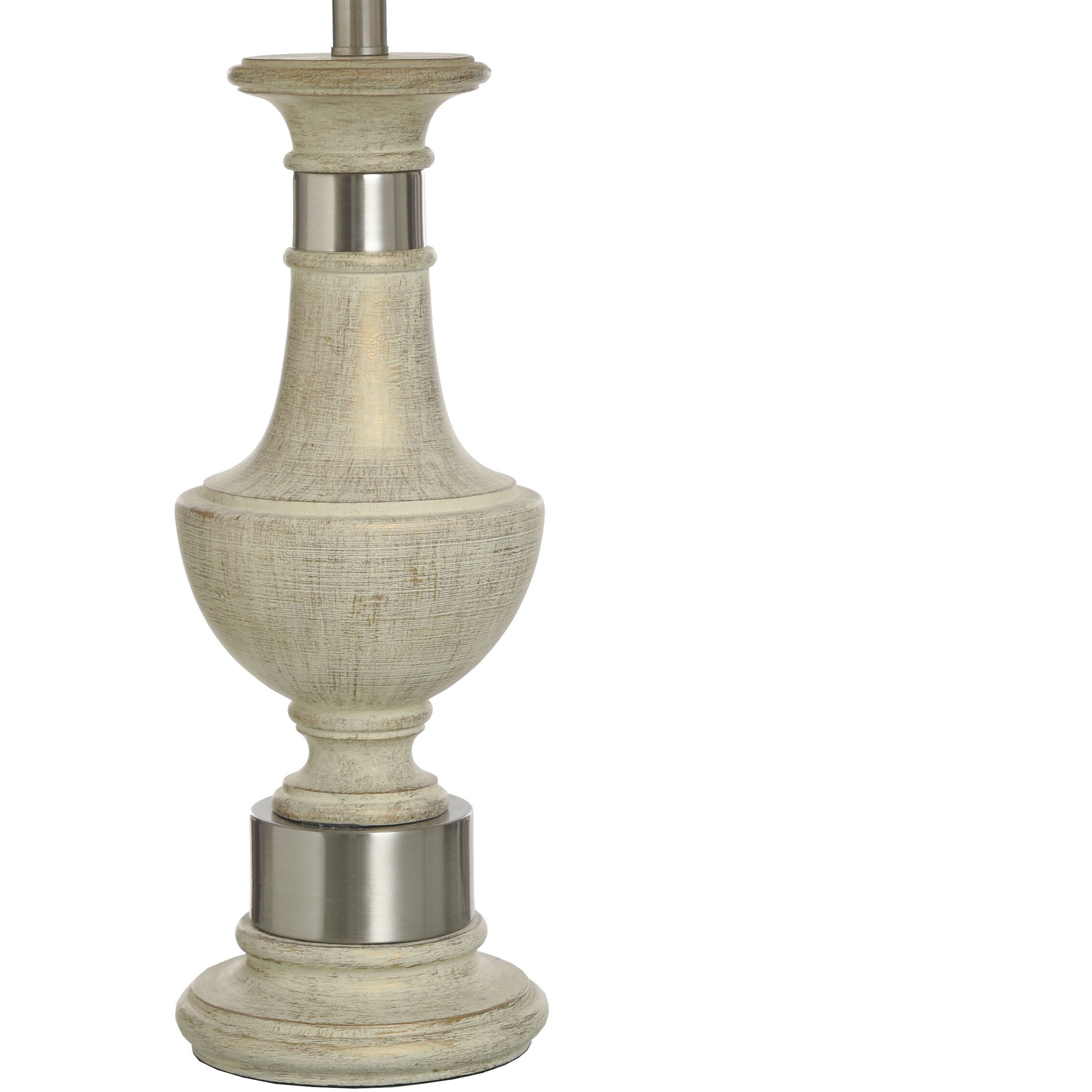 Cameron 32 inch 100.00 watt Malta Cream and Silver Table Lamp Portable Light